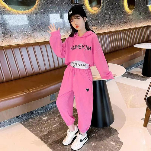 Conjunto De Sudadera Y Pantalones Con Capucha Y Estampado De
