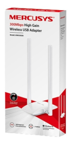 Adaptador Wi-fi Usb Mercusys Mw300uh Doble Antena 300mbps