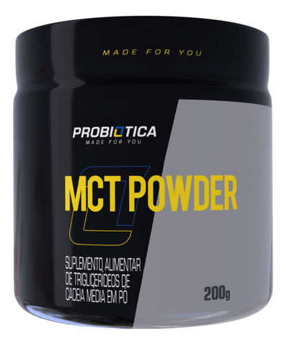 Suplemento Em Pó Probiótica Professional Line Mct Powder Em Pote De 200ml