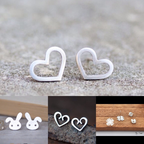 Aretes De Plata 950 Artesania Peruana Artesano Souvenir Amor