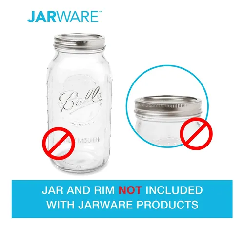 Jarware Silicone Bacon Grease Saver Mason Jar Tapa Con Boca