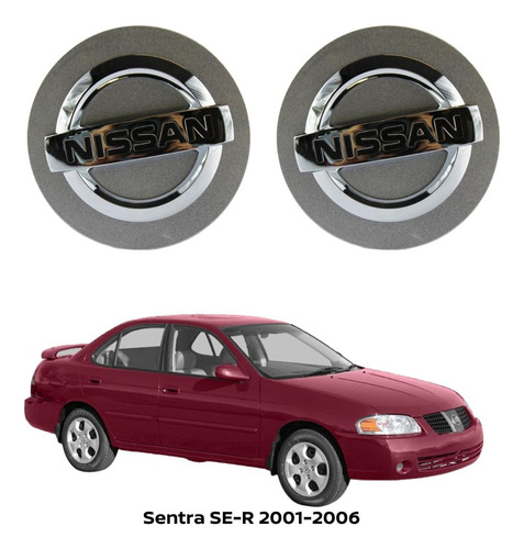 Tapón Rines De Lujo 2pz Sentra Se-r 2006 Nissan