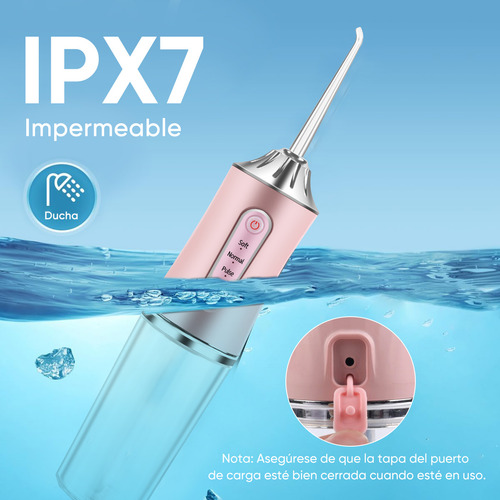 Irrigador Bucal Limpiador De Dientes Recargable 8 Puntas