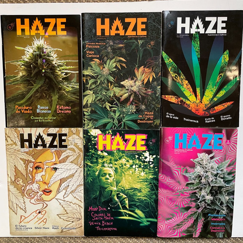 Lote 6 Revistas Haze (experiencias & Cultivos) Super Oferta