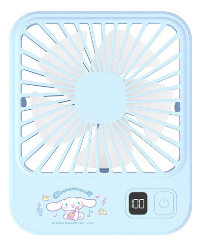 Ventilador Recargable Usb De Escritorio Anime Kuromi Sanrio