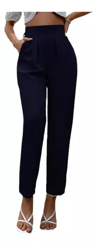 Pantalon Azul Marino Mujer De Vestir