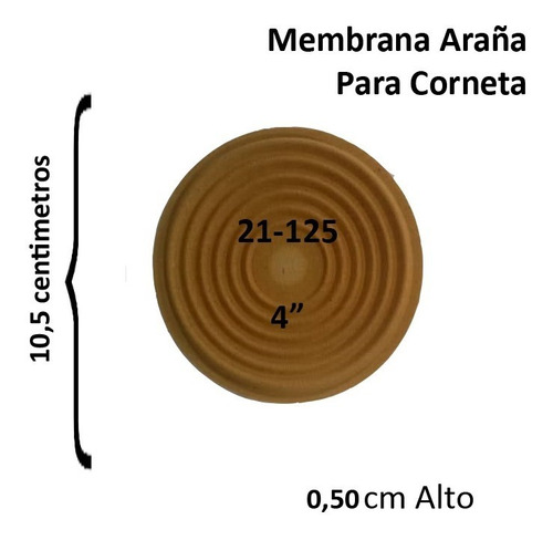 Araña Membrana Para Corneta  10 Cm Diametro Pack 2