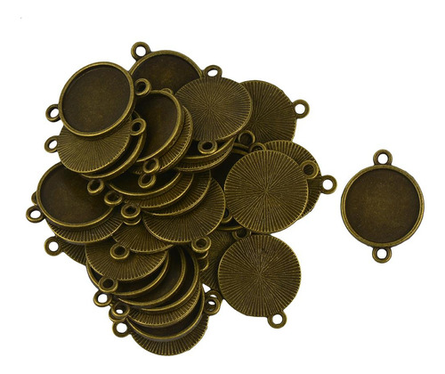 2 Base De Bisel En 40x Para 16mm Diy Charms Connector