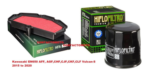 Kit Filtro De Aceite Aire Kawasaki En650 Vulcan 15/20 Hiflo