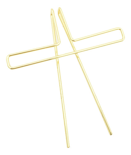 Smiple Música Fio De Metal Suporte De Papel Dourado
