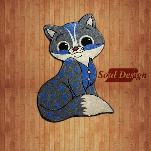 Carpeta Alfombra Infantil Premium Con Relieve Gatita Soul