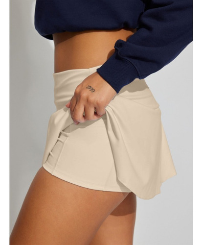Pantalones Cortos De Seguridad Sexy, Faldas Elásticas Plisad