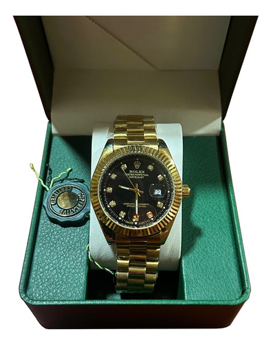 Reloj Rolex Oyster Perpetual Datejust Jubilee Gold Dorado Dorado Negro (Reacondicionado)