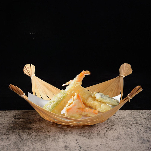 Cesta De Bambú Tejida, Plato De Sushi Tejido A Mano,