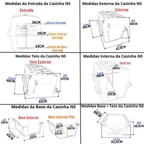 Casinha Furacão Pet 2 Em 1 N5 Cor Vermelho