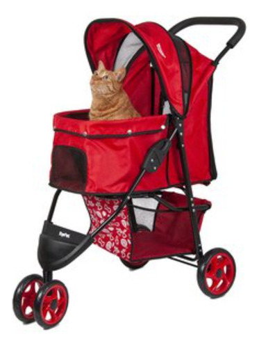 Coche Para Perro Happy Paws Rojo