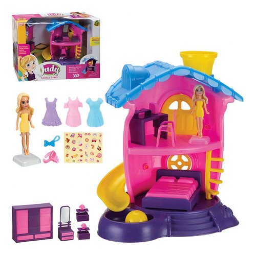 Casinha Da Judy Estilo Poly - Quarto / Samba Toys Cor Rosa