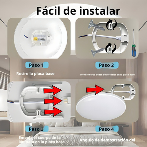 Crgbcw Luz Led Inteligente Plafón 30cm Redondo 24w