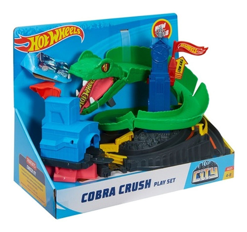 Hot Wheels City Pista Cobra Crush Trituradora Mattel Oferta