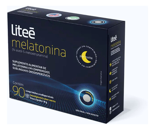 Liteé Melatonina 90 Comp Mastigáveis Menta