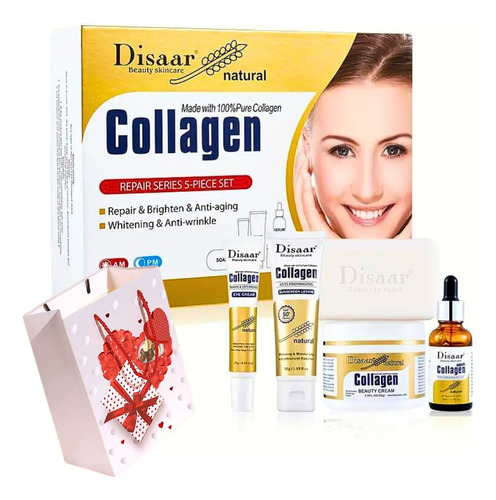 Kit Cuidado Facial + Colágeno Sérum Jabón Crema - Disaar