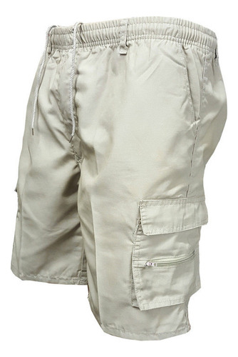 Pantalones Cortos Elásticos De Corte Ajustado Con Trinchera