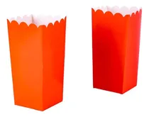 Comprar Cajitas Botaneras 24pz Palomera Color Liso Naranja Fiesta