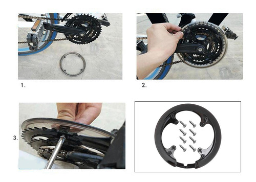 Protector De Manivela De Rueda De Cadena Protección Negro