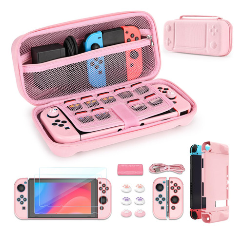 Younik 14-in-1 Switch Case Accessories Bundle, Large Carryin