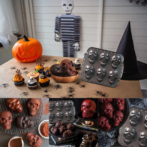 Molde Para Tartas De Halloween, 6 Piezas, Siliconas, Calaver