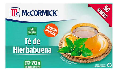 Té De Hierbabuena X50 Sobres 1.4g C/u Mccormick