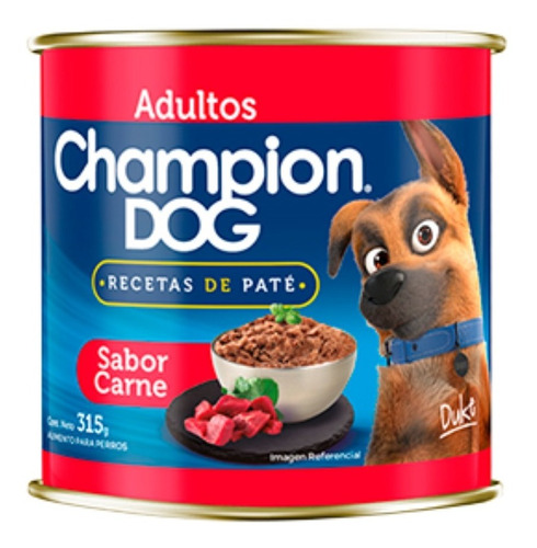 Lata Champion Dog Adulto Carne 12 Un.