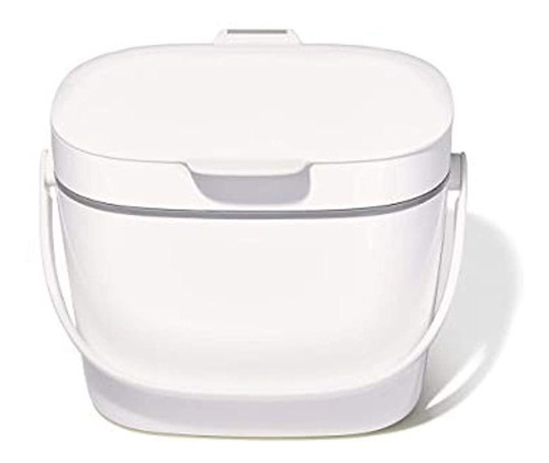 Cubo De Basura Para Compost (1,75 Galones/6,62 L)., Blanco