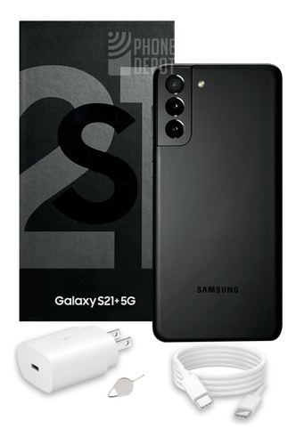 Samsung Galaxy S21 Plus 5g 256 Gb Negro 8 Gb Ram Caja Original + Protector (Reacondicionado)