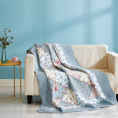 Colcha De Retazos De Algodón 100% Original Cozyholy Tamaño