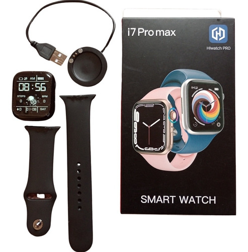 Smartwatch I7 Pro Max Iwo 14 Serie 7 Bluetooth 2022 Imediato Cor da caixa Preto Cor da pulseira Preto Cor do bisel Preto