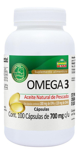 Omega 3 Aceite De Pescado 100 Cápsulas Pronat