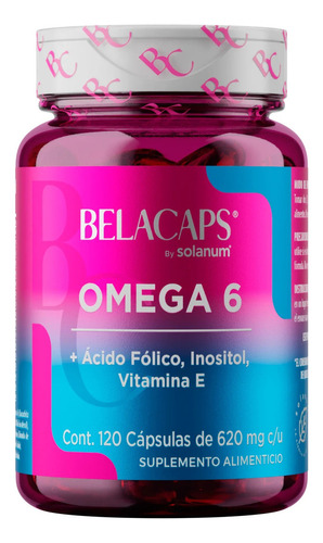 Solanum Belacaps Omega6+acido Folico Inositol Ve 120caps Sabor Sin Sabor