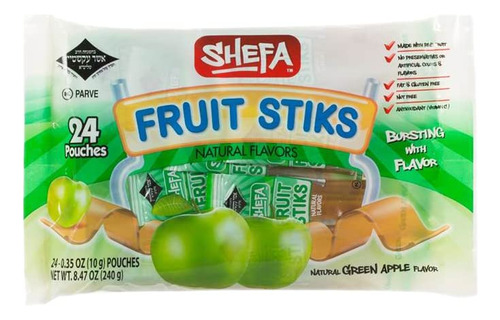 Shefa Green Palitos De Fruta De Manzana, (24 Unidades) | Sna