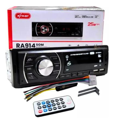 Som Carro Aparelho Rádio Automotivo Com Bluetooth Usb 60x4