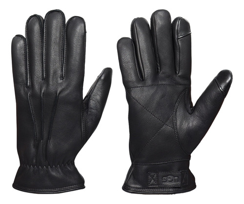 Gloves Ugg 3 Point Genuine Leather W/ Microfur Lining Black