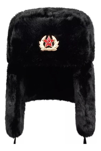 Gorro Ruso Ushanka Suave Piel Sintética.