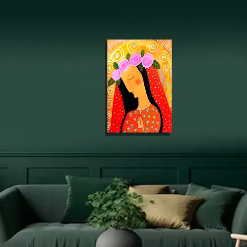 Virgen Rezando Cuadro Religioso Altar Retablo Decorativ Rx8p