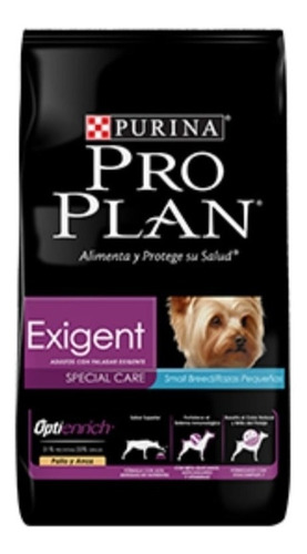 Alimento Pro Plan OptiEnrich Croquetas Purina Pro Plan Exigent Perro 7.5 Kg para perro adulto de raza pequeña sabor mix en bolsa de 3kg
