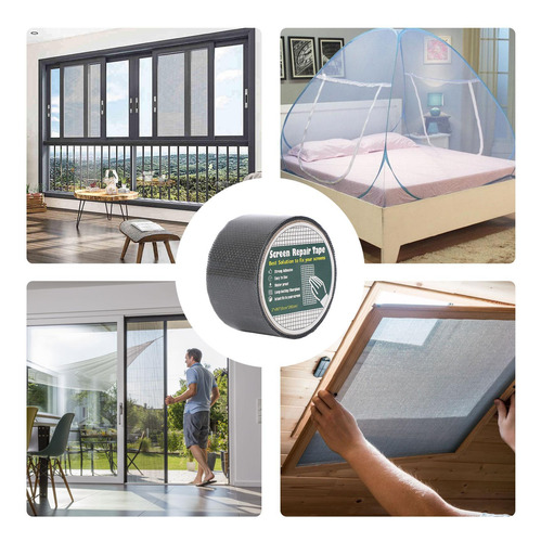 Cinta Para Mosquitera Para Ventana Reparación De Malla Con C