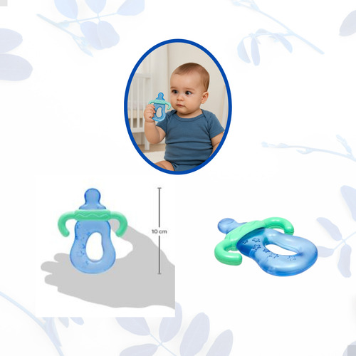 Mordedor Massageador Gengiva Buba Bebê Com Água Kit Com 2