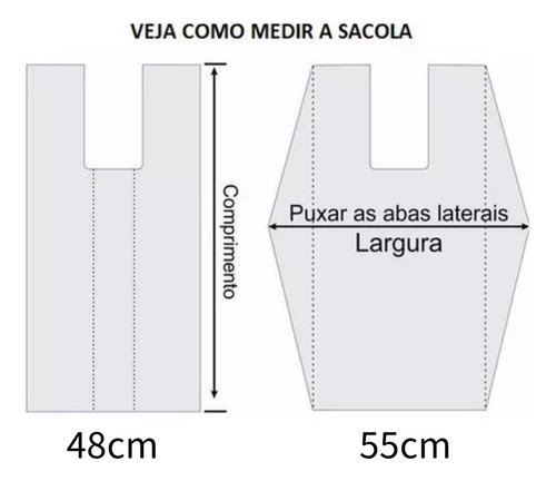 Sacola Impressa Lei Biodegradável Verde 48x55 Pacote C/500
