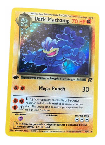 Pokémon Tcg Tarjeta, Carta Machamp, Pokémon 1997