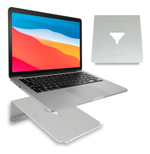 Base Soporte Para Laptop Stand Aluminio 1 Posición Color Plateado