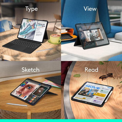 Funda Con Teclado Logitech Combo Touch Para iPad Pro De 13 P